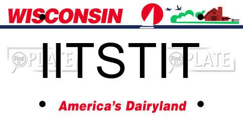IITSTIT Wisconsin License Plate