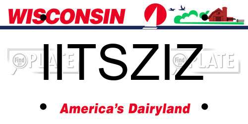 IITSZIZ Wisconsin License Plate