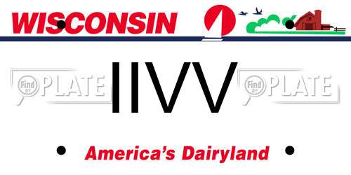 IIVV Wisconsin License Plate