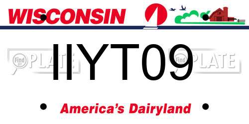 IIYT09 Wisconsin License Plate