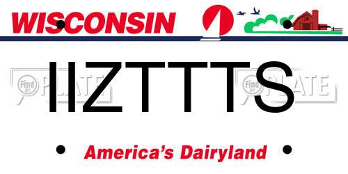 IIZTTTS Wisconsin License Plate