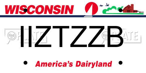 IIZTZZB Wisconsin License Plate