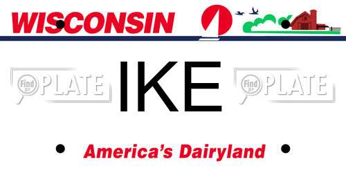 IKE Wisconsin License Plate