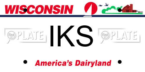 IKS Wisconsin License Plate