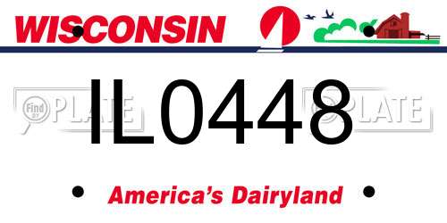 IL0448 Wisconsin License Plate
