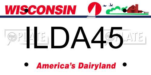 ILDA45 Wisconsin License Plate