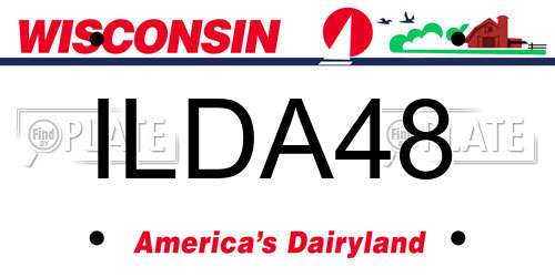 ILDA48 Wisconsin License Plate