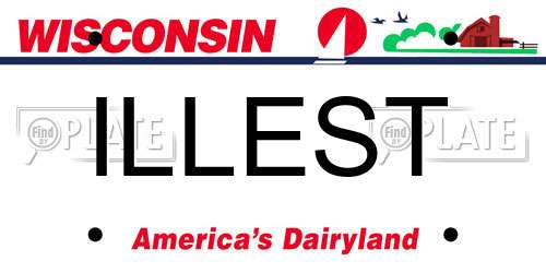 ILLEST Wisconsin License Plate