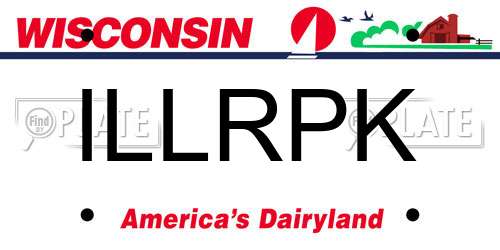 ILLRPK Wisconsin License Plate