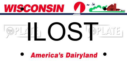 ILOST Wisconsin License Plate