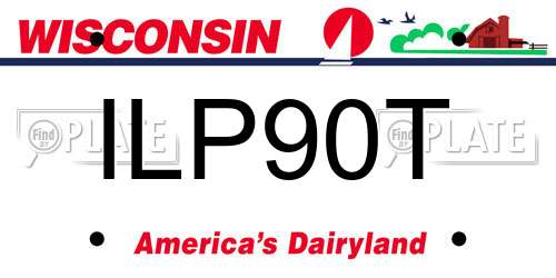ILP90T Wisconsin License Plate