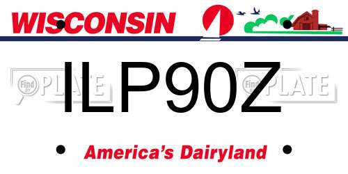 ILP90Z Wisconsin License Plate