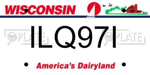 ILQ97I Wisconsin License Plate