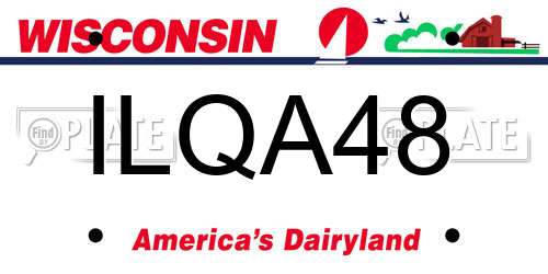 ILQA48 Wisconsin License Plate