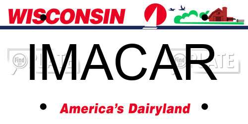 IMACAR Wisconsin License Plate