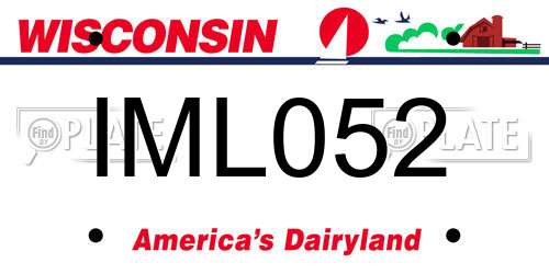 IML052 Wisconsin License Plate