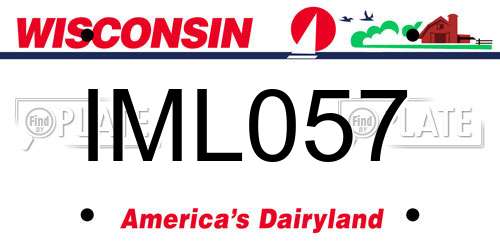 IML057 Wisconsin License Plate