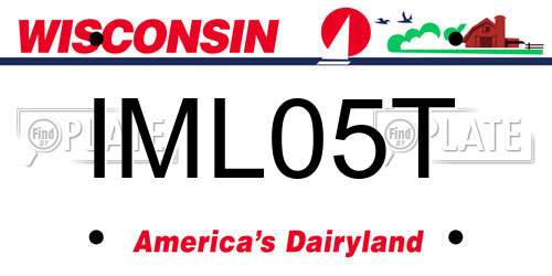 IML05T Wisconsin License Plate