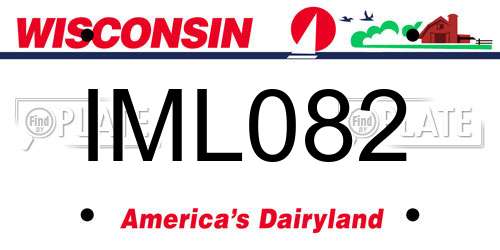 IML082 Wisconsin License Plate