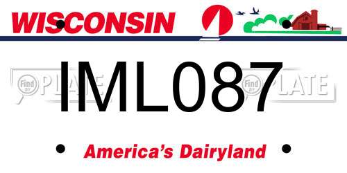 IML087 Wisconsin License Plate
