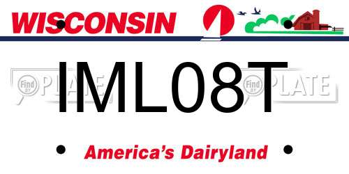 IML08T Wisconsin License Plate