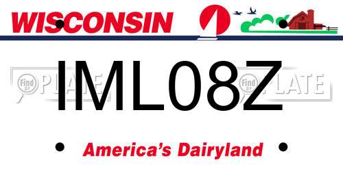 IML08Z Wisconsin License Plate