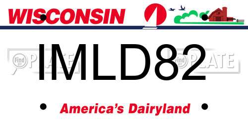 IMLD82 Wisconsin License Plate