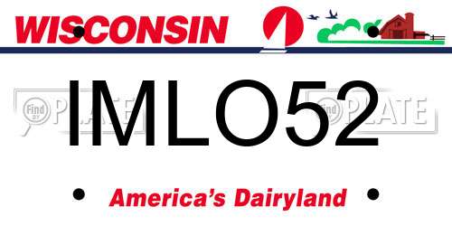 IMLO52 Wisconsin License Plate
