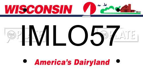 IMLO57 Wisconsin License Plate
