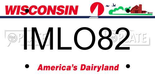 IMLO82 Wisconsin License Plate
