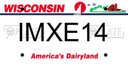 IMXE14 Wisconsin License Plate