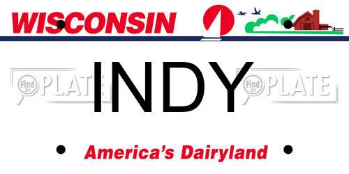 INDY Wisconsin License Plate
