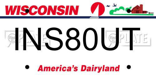 INS80UT Wisconsin License Plate