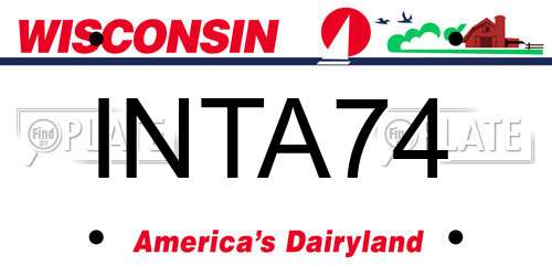INTA74 Wisconsin License Plate