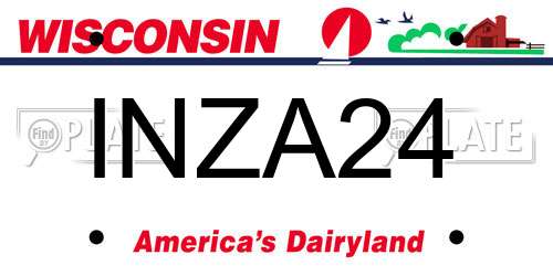 INZA24 Wisconsin License Plate