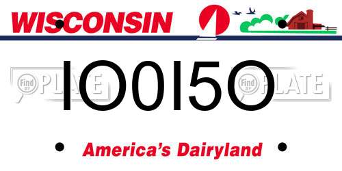 IO0I5O Wisconsin License Plate