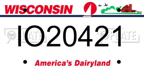 IO20421 Wisconsin License Plate