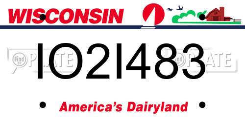 IO2I483 Wisconsin License Plate