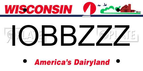 IOBBZZZ Wisconsin License Plate