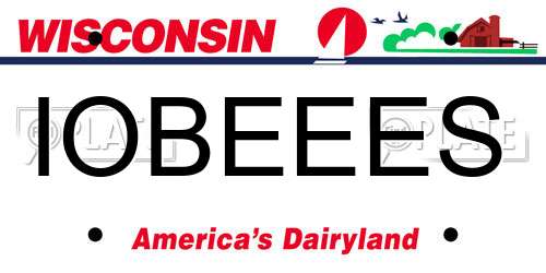 IOBEEES Wisconsin License Plate