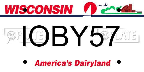 IOBY57 Wisconsin License Plate