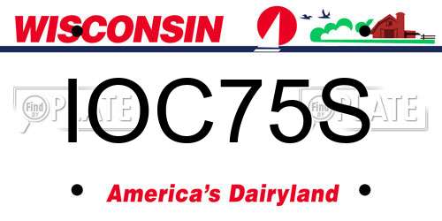 IOC75S Wisconsin License Plate