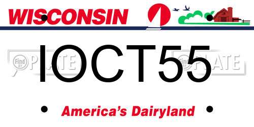 IOCT55 Wisconsin License Plate
