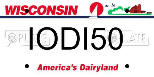 IODI50 Wisconsin License Plate