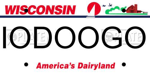 IODOOGO Wisconsin License Plate