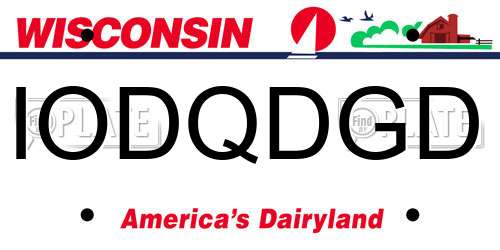 IODQDGD Wisconsin License Plate