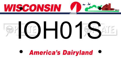 IOH01S Wisconsin License Plate