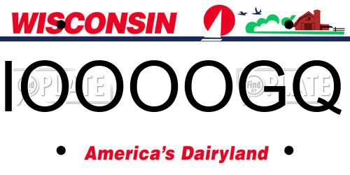IOOOOGQ Wisconsin License Plate