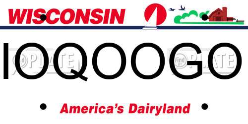 IOQOOGO Wisconsin License Plate