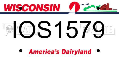 IOS1579 Wisconsin License Plate